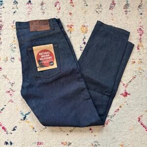 Naked & Famous Jeans Mens 34 Easy Guy Natural Indigo Selvedge Canada Taper NWOT